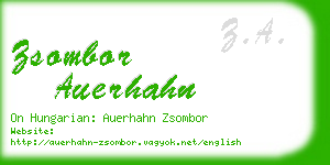 zsombor auerhahn business card
